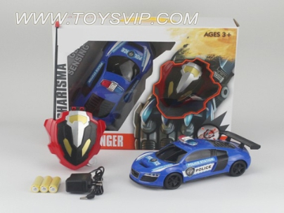 1:18 gravity sensor 2-in-1 remote control gesture four police cars Audi Coupe