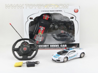 1：16 four-way gravity sensing steering wheel Lamborghini police car