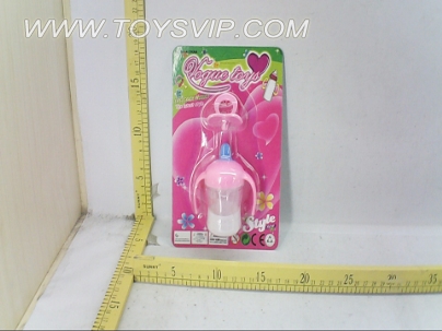 There was a large bottle with a teat cup duckbill