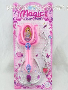Magic mirror flash music magic wand + jewelry set