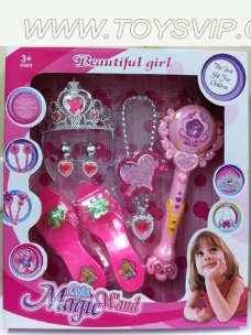 Magic wand + princess shoes + crown jewelry gift box