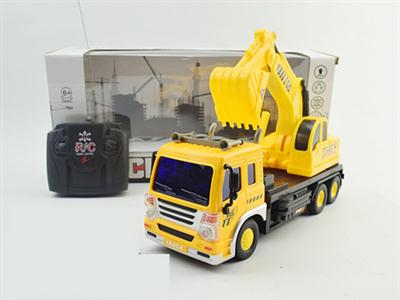 四通遥控带灯光工程勾机车