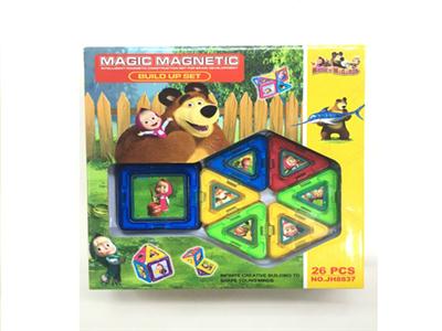 Variety of magnetic pieces of building blocks (26pcs)