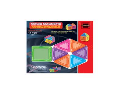 Variety of magnetic pieces of building blocks (14pcs)