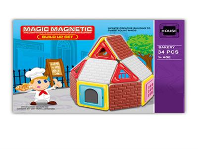 Variety of magnetic pieces of building blocks (34pcs)