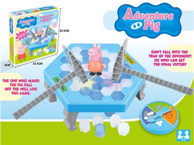 English piggy puzzle ice plate