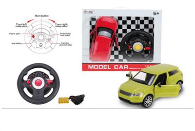 1:12 4-pass simulation Aurora remote control car with light manually open the door with 6 steering w