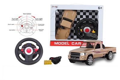 1:12 4-pass simulation pickup remote control car with lights on the 6th steering wheel