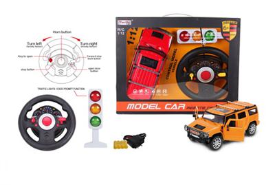 1:12 4-pass simulation Hummer remote control car with light manually open the door with 6 steering w