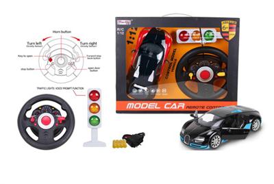 1:12 4-pass simulation Bugatti remote control car with light manually open the door with a No. 6 ste
