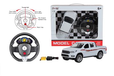 1:16 4-way simulation hailacs double-seat remote control car with light on the 5th steering wheel