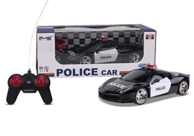 1:18 4-pass simulation remote control Ferrari police with ordinary remote control