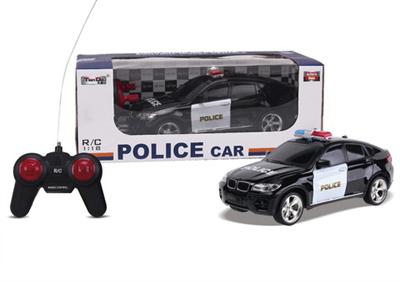 1:18 4通仿真遥控宝马X6警车配普通遥控器