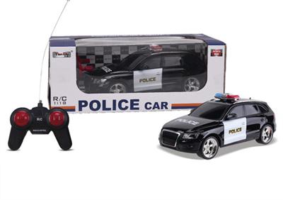 1:18 4通仿真遥控奥迪Q7警车配普通遥控器