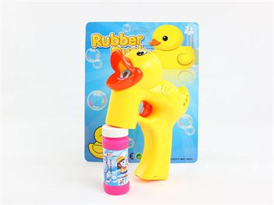 Solid color yellow Yaxin bubble gun with light music 1 bottles of water