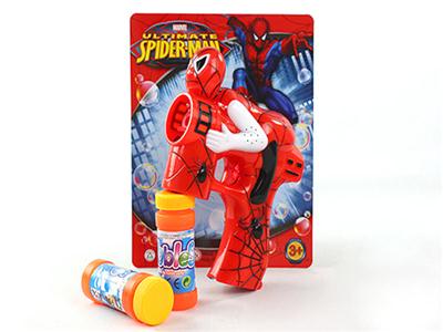 Real Spider-Man with light bubble gun music 2 bottles of water