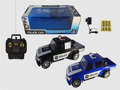 1:16 4 door Land Cruiser pickup bag electric police car (simulation) window