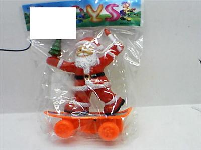 Santa Claus pull scooter