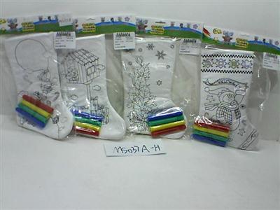 Colour the Christmas stocking bags