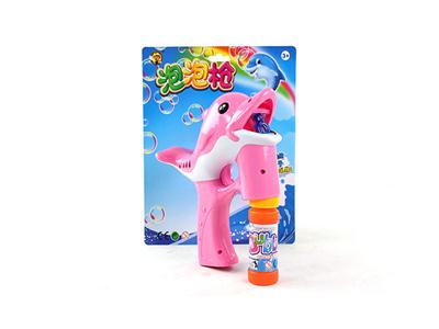 Solid color beak dolphin with light music 1 bubble gun without water