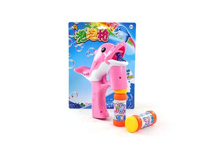 Solid color beak dolphin with light music 2 bubble gun without water