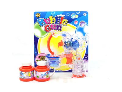 Transparent bubble double double flash bubble gun free music 2 bottles of water