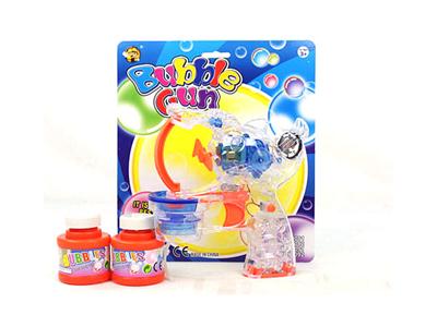 Transparent bubble double double flash bubble gun music 2 bottles of water