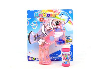 Transparent clown fish four lights bubble gun, no music, 1 water