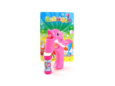 Solid color bubble gun with light new beak dolphin music 1 bottles of water