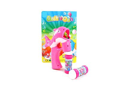 Solid color new dolphin with light bubble gun without music 2 bottles of water