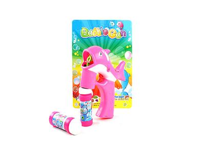 Solid color with light music new dolphin bubble gun 2 bottles of water