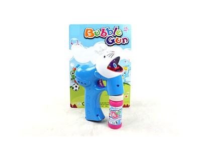 Solid color bubble gun with light new jingle cats without music 1 bottles of water