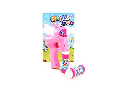 Solid color new rabbit with double flashing light bubble gun without music 2 bottles of water