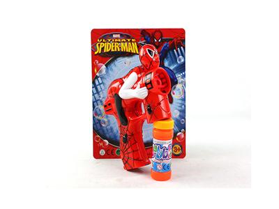 Solid color Spiderman bubble gun with light music No 1 bottles of water