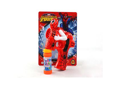 Solid color Spiderman bubble gun with light music 1 bottles of water