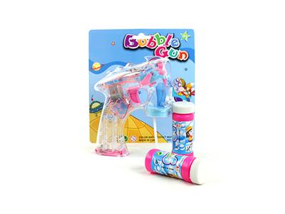 The new routine with four light transparent bubble gun music 2 flood