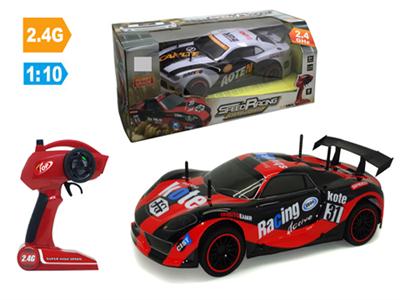 1:10 2.4G4 channel rally high speed car (no packet of electricity)