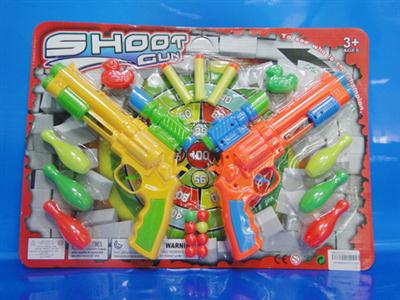 Double revolver soft shot gun with Bowling