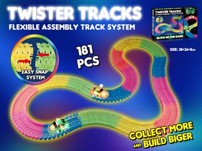 Luminous track electric car 181pcs