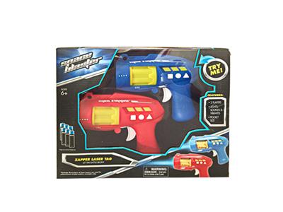 Armed with a mini - round pistol (round) laser mark, function, play, sound, and vibration (without e