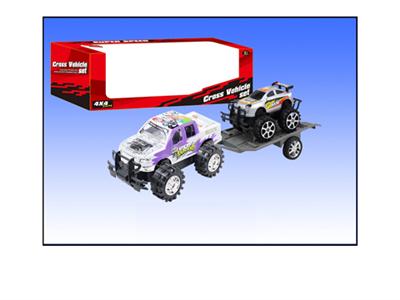 Towed vehicle for inertial off-road vehicle