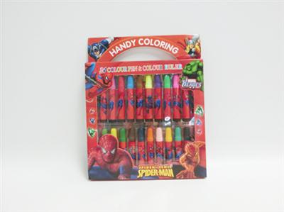 24 color watercolor painting pen with the spider man