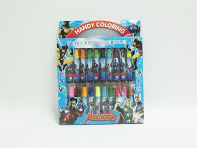 24 color watercolor pen, with paintings, Avengers Alliance