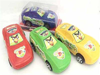 Pull sports car angry birds