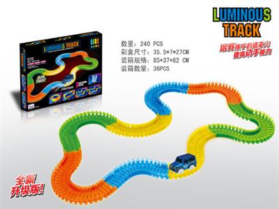 240pcs luminous magic rail car