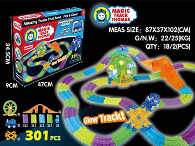 Electric lights, luminous, changeable, Thomas, track set, 301pcs