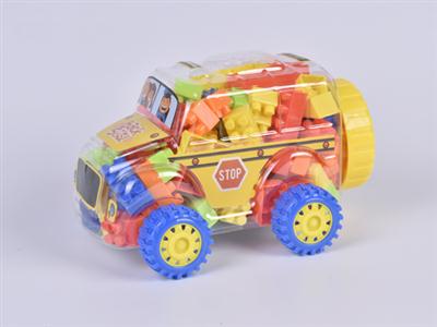 Mini school bus puzzle blocks