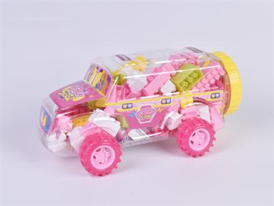 Girls series - small school bus puzzle blocks