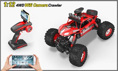 1:12 2.4G anti roll, four wheel climbing vehicle (plastic car shell) with WiFi real-time transmissio