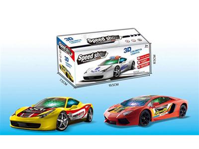 Electric universal 3D light music Lamborghini / Ferrari simulation car